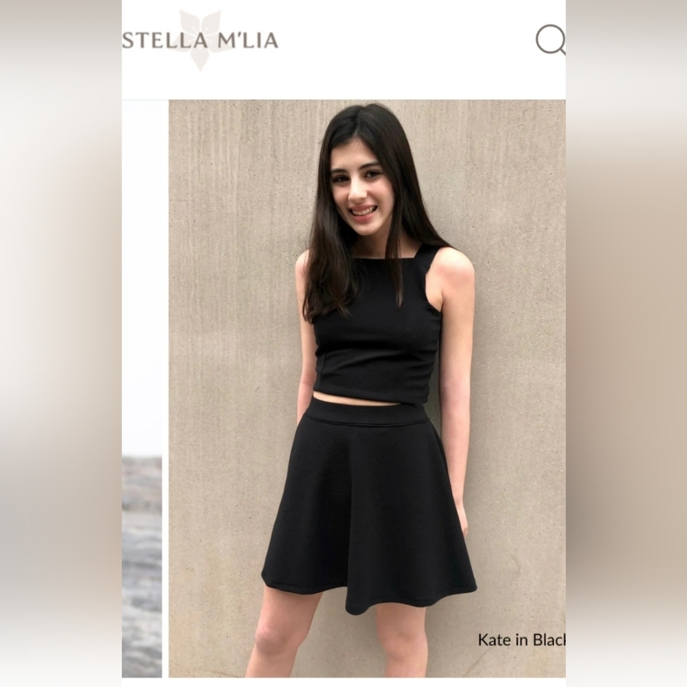 Stella M'Lia "Kate" Black Skirt Dress Set
